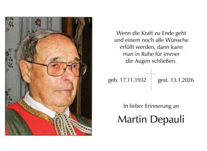 Depauli Martin Andenkenbild